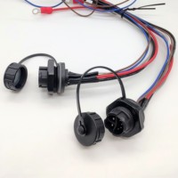 M16 Serie 2+4-polig 10A+3A Push-Selbstverriegelnder IP67 Wasserdichter Einbau-Steckverbinder für LCD-Display LED-Display-Modul
