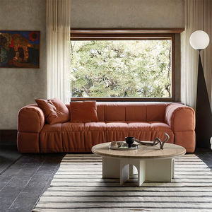 Divano Nordico per Soggiorno, Divano Modulare ad Angolo a Forma di L, Divano a 2 Posti <span class=keywords><strong>Beige</strong></span> Confortevole in Tessuto per Casa - Product Image 5