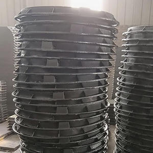 고품질 연성 주철 맨홀 뚜껑, 시립용 내구성 원형 수로 덮개, 도로 안전용 우물 뚜껑 - Product Image 5