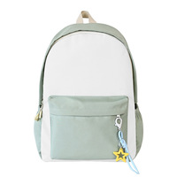 Sac à dos décontracté couleur aléatoire, article tendance, offrant un style abordable pour les étudiants, avec fermeture éclair personnalisée pour un usage quotidien.