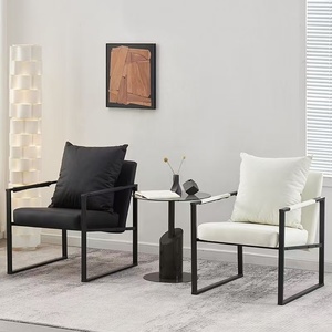 Sillón Individual Nórdico, Sofá Perezoso, Silla de Ocio Sencilla de Hierro de Lujo Ligero Italiano, Silla de Espera para Salón de Belleza - Product Image 2