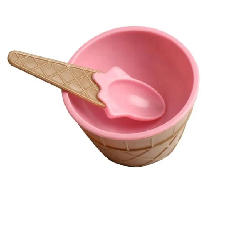 1 Stuk Kids Ijs Kommen Ijs Cup Koppels Kom Geschenken Dessert Container Houder Met Lepel Kinderen Cadeau Grote Verkoop D33a11