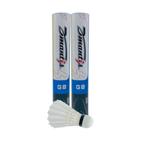Volant de badminton en plumes d'oie, usage professionnel pour tournoi, modèle G8, durable, blanc naturel