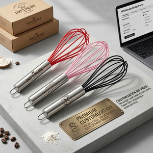 <span class=keywords><strong>Fouet</strong></span> en <span class=keywords><strong>silicone</strong></span> de qualité alimentaire pour mélange intensif, résistant à la rouille, batteur à œufs pour cuisines commerciales - Product Image 5