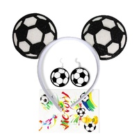 Set de Regalo con Temática de la Copa Mundial de Fútbol 2026, Diadema, Pegatinas, Artículos para Animar en Fiestas Deportivas, Pegatinas Decorativas para Carnaval