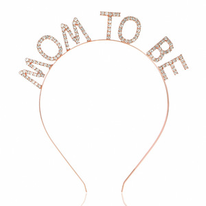 Decorazione Baby Shower mamma per essere cerchietto corona di Tiara oro <span class=keywords><strong>rosa</strong></span> mamma per essere Baby Shower favorisce regali per feste - Product Image 3