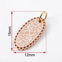 Pendentif breloque personnalisé en acier inoxydable Yiwu Aceon, motif filigrane gravé, texture nœud celtique, floral, géométrique, feuille de vigne