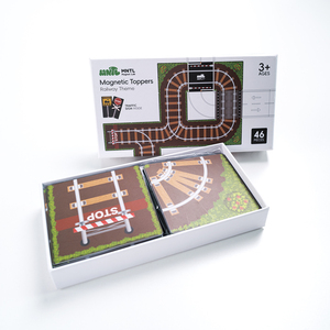 MNTL-<span class=keywords><strong>Jouet</strong></span> Magnétique pour Enfant, <span class=keywords><strong>Jouet</strong></span> Éducatif à Faire Soi-Même, 46 Pièces, Thème Chemin <span class=keywords><strong>de</strong></span> Fer - Product Image 1