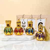 Vente en gros de flacons d'attar 12 ml vides en verre, flacon simple avec applicateur à bille ou à stick, flacon d'huile d'attar de luxe pour parfum