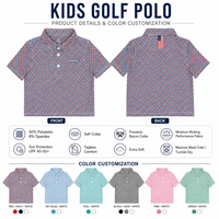 Op maat gemaakte golf poloshirts voor jongeren, korte mouwen, lichtgewicht, performance kleding, ademend golfkleding, groothandel fabrikant fabriek