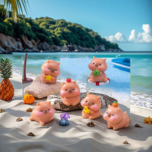 Dessin animé mini résine animal crocodile canard rose natation capybara grand petit moyen mini maison <span class=keywords><strong>de</strong></span> poupée accessoires été <span class=keywords><strong>jardin</strong></span> décor - Product Image 1