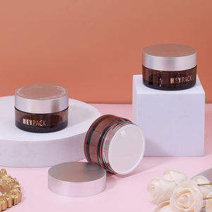 Envase cosmético para el cuidado de la piel ámbar PET Pared Gruesa plástico cuerpo mantequilla contenedor cara crema tarro 50ml 100mL 120ml 150ml 200ml 250ml - Product Image 2