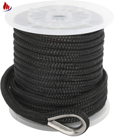 Corde marine en nylon double tressé Yanghua, directement de l'usine du Shandong, pour amarrage, ligne d'amarrage, ancrage, amortisseur de chocs pour yachts et voiliers