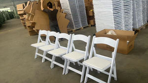 Hot Selling <strong>White</strong> Padded <strong>Folding</strong> Gladiator <strong>Chairs</strong> Americana <strong>Chair</strong> Portable for Occasions Event Wedding Parties Rentals - Product Image 4