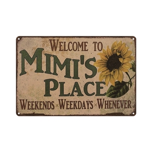 Affiche en métal de Style Vintage à la mode, panneau en étain, motif tournesol, décoration Fun et universel de la famille, pour grand-mère - Product Image 5