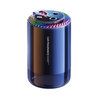 Diffuseur d'aromathérapie pour voiture en métal à commande vocale, design porte-gobelet ciel étoilé haut de gamme, diffuseur de parfum décoratif anti-odeurs