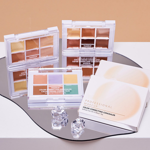 Long Lasting Waterproof Sweat Proof Hydrating Full <strong>Coverage</strong> Brightening Silky Colorful Cream Concealer Palette - Product Image 6