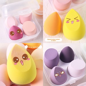 Lot de 4 <span class=keywords><strong>éponge</strong></span>s de <span class=keywords><strong>maquillage</strong></span> pour le visage - Super douces, forme ovale, faciles à utiliser, utilisation sèche et humide, texture fine - Product Image 2