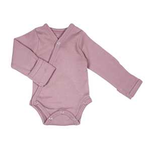 Tuta a scatto laterale a maniche lunghe per bebè di alta qualità 100% cotone tutina Kimono Unisex per bambina - Product Image 2