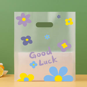 Die Cut HDPE Shopping <b>Bag</b> Valve Disposable Side Gusset Chrome Design Hawaii Pattern Eco-Friendly Security Silk Screen Clothing - Product Image 3