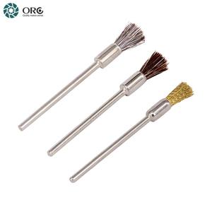 Brosses de polissage miniatures ORO montées sur stylo, tige de 2,35 mm, poils naturels, fil de laiton et d'acier pour outils rotatifs de polissage de bijoux et dentaire - Product Image 5