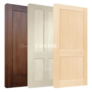 Amerikanisches einfaches Design Shaker 2 Panel Massiv kern Eiche Innen tür Platte Shaker Tür 2 Panel flache Shaker Tür