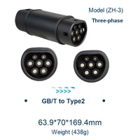 Adaptateur de chargeur de véhicule électrique GB/T vers Type 2, convertisseur de prise de charge AC 32A IP65 pour véhicule électrique