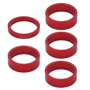 4+1pcs Spacer Kit 34/28.6mm Aluminum Spacer Bicycle <strong>Headset</strong> Washer Raise Handlebar Aluminum Bike Fork Washer Stem Spacers - Product Image 5