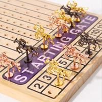 Juguetes de Ajedrez de Madera de Moda, Juego de Mesa de Carreras de Caballos, Juguetes Educativos Montessori para Niños, Pensamiento Lógico