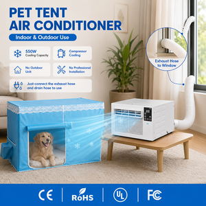 Mini Portable Air Conditioner for <b>Dog</b> House & Pet <b>Kennel</b>, Plug-and-Play No Professional Installation, Equipped with Exhaust Hose - Product Image 2