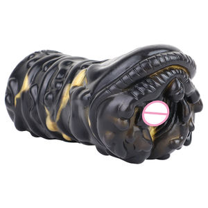 GEEBA 9.8 Inches <span class=keywords><strong>Black</strong></span> Male Masturbation Aircraft Cup Pour Hommes Sex Pussy Soft Cow Dolls - Product Image 3