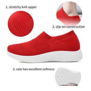 Mocassins en maille tricotée pour <span class=keywords><strong>femme</strong></span>, chaussures <span class=keywords><strong>de</strong></span> Tennis, <span class=keywords><strong>de</strong></span> course, <span class=keywords><strong>de</strong></span> marche, solides, en tissu <span class=keywords><strong>de</strong></span> coton EVA, <span class=keywords><strong>de</strong></span> haute qualité, nouvelle collection - Product Image 5