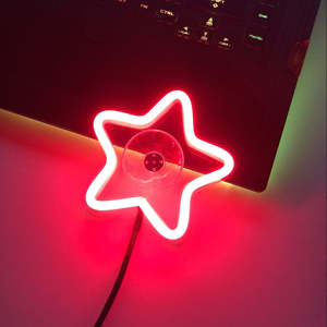 USB Premium LED Sign Light up Window Newest Neon <span class=keywords><strong>Glow</strong></span> Stars Car Accessory Ventes directes d'usine 12V Voltage - Product Image 1