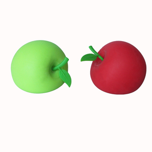 Wholesale Hines HI-1009 High Quality Plastic Fruit Toy Apple Shape Stress Relieve Squeeze Ball Squishy Toy for Kids - Product Image 4
