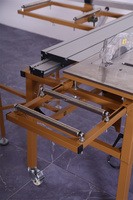 Scie à panneaux horizontale miniature réglable pour bureau, avec moteur 220V 3KW, pour le travail du bois, du PVC et du MDF