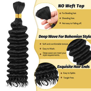 Extensiones de Cabello Sintético Ondulado Profundo de 46 cm (18 Pulgadas), Fibra Kanekalon, Peluca Larga y Rizada para Mujeres y Hombres, Estilo Unisex - Product Image 5