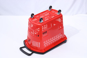 Cesta de Compras Rodante de Plástico de 35L para Supermercado, Económica, de Fabricante, en Venta - Product Image 5