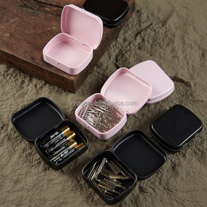 New tinplate kim loại hộp màu hồng/Đen in màu sắc thuốc lá cá nhân thực phẩm hộp gói Nắp tùy chỉnh hộp thiếc với bản lề Nắp - Product Image 3