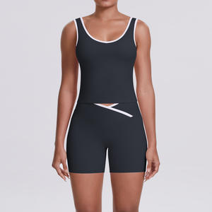 Nouvellement élégant classique en gros femmes ensembles décontractés de haute qualité Fitness survêtements de sport durables tenue de Yoga d'été - Product Image 1