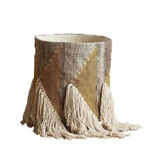Designer Hand Woven Cotton Storage <b>Basket</b> for Kids Modern Style Foldable <b>Large</b> Capacity Machine Washable ITHL Brand - Product Image 1
