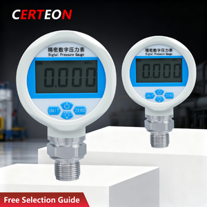 เกจวัดแรงดันดิจิตอลแบบพกพาความแม่นยำสูง 60มม G1/2 ลมและไฮดรอลิกสูญญากาศถึง 100MPa - Product Image 1