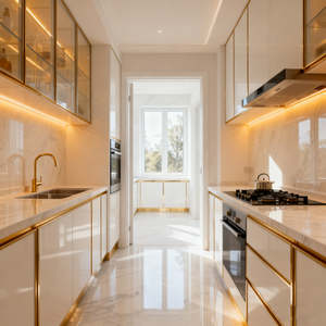 פרופילים דקורטיביים בצורת L בהתאמה אישית לאריחי קיר נירוסטה למטבח, פסי קצה דקורטיביים ממתכת - Product Image 4