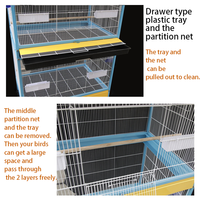 Nouvelle grande cage à oiseaux cage à perroquet en métal volière à oiseaux extérieure