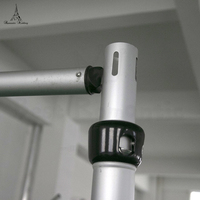 Supports de rideaux ajustables en aluminium argenté 2.0 pour services de stand d'exposition et toiles de fond d'événements (vente en gros)