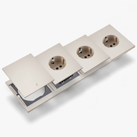 Interruptores y Enchufes de Pared WESA Ultrafinos con Botón Pulsador de 1/2/3 Vías, Enchufe Europeo de 1/2 Vía, Combinación Libre, Diseño Moderno de Lujo