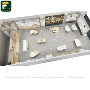 Expositor Moderno para Boutique de Moda, Armario Colgador de Ropa de Materiales Mixtos, Sección Destacada - Product Image 4