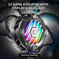 Radiateur de téléphone portable avec écran numérique, lumière RGB, clip magnétique, ventilateur de refroidissement pour jeux deux-en-un, ABS 52g