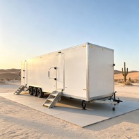 WC mobile de luxe extérieur portable, remorque toilettes VIP personnalisée, remorque WC et douche pour camping