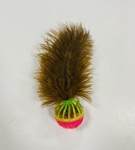 Bola de campana de plástico HS <span class=keywords><strong>con</strong></span> recuerdo de fiesta de plumas, entrega rápida, suministros para mascotas al por mayor - Product Image 1