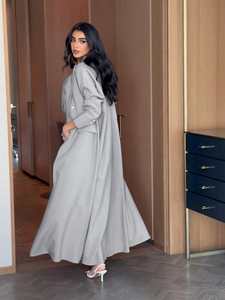 Ensemble trois pièces pour femme : gilet, pantalon et robe abaya, tenue modeste, kaftan abaya, automne/printemps, respirant - Product Image 4